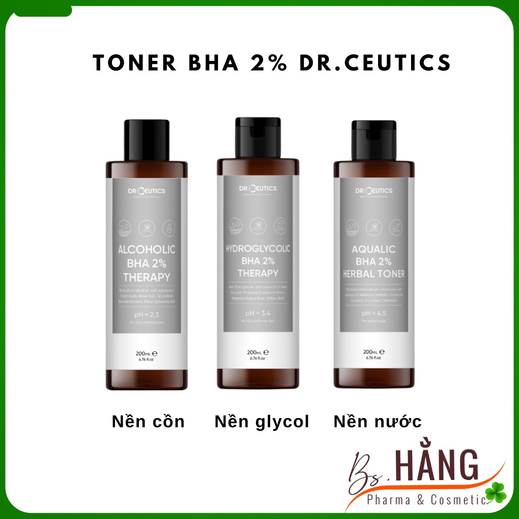 ✅[Chính Hãng] Toner 2% BHA DrCeutics - Tẩy Tế Bào Chết, Làm Sạch Sâu, Hỗ Trợ Giảm Mụn