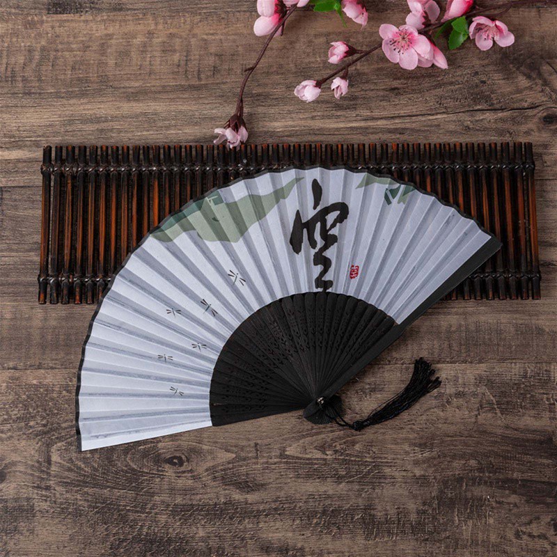 Tmdbyx Quạt Xếp Cầm Tay Bằng Lụa In Họa Tiết Hoa Phong Cách Retro Trung Quốc