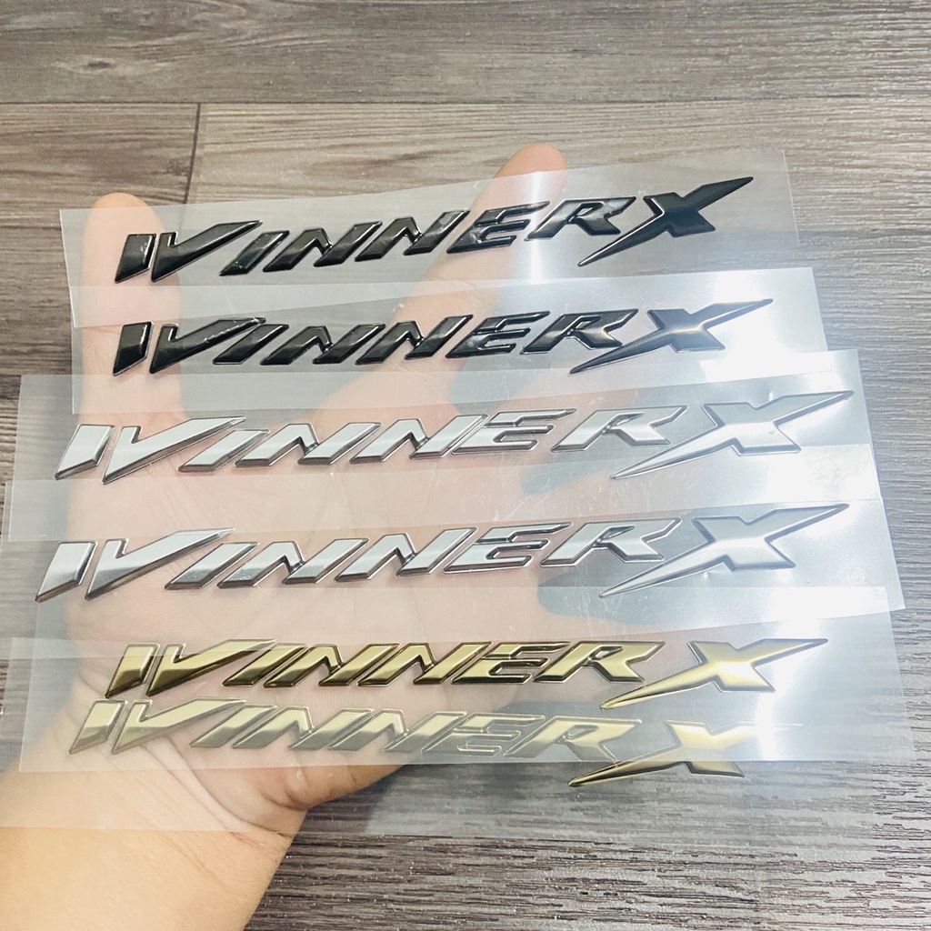 (CHUYÊN TEM XE) (HCM) BỘ TEM CHỮ NỖI TÊN XE WINNER X, TEM NHƯ ZIN THEO XE, NHIỀU MÀU LỰA CHỌN, ĐỒ CHƠI XE MÁY GIÁ SỈ