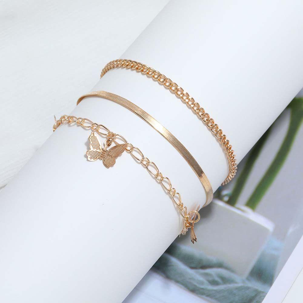 Lắc Chân Họa Tiết Bươm Bướm Xinh Xắn Thời Trang Đi Biển Cho Nữ