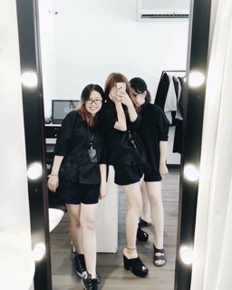 Sơ mi oversize trơn