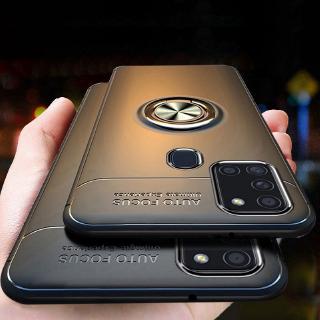 Ốp điện thoại mỏng chống sốc có giá đỡ dạng vòng tròn từ tính gắn xe hơi cho Samsung Galaxy A21s