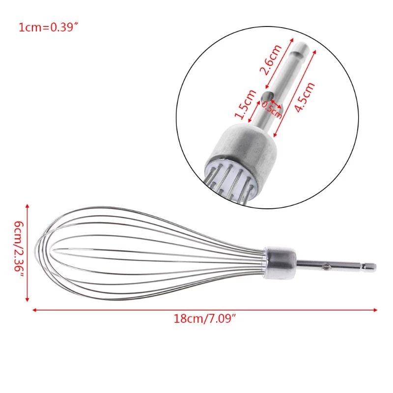 Set 2 đầu đánh trứng cầm tay bằng thép không gỉ 12 dây