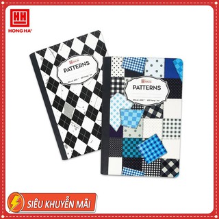 Sổ kẻ ngang Hồng Hà 420 trang Patterns (4552), sổ giáo án kẻ ngang may gáy 