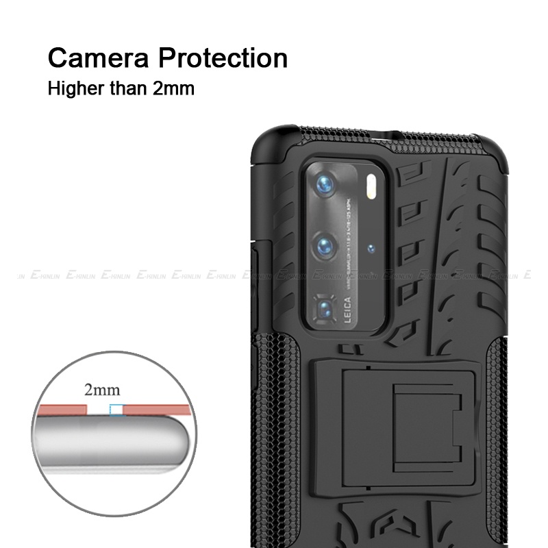 Ốp Điện Thoại Silicon Chống Sốc Có Giá Đỡ Cho HuaWei P40 P30 Pro Plus Lite XL