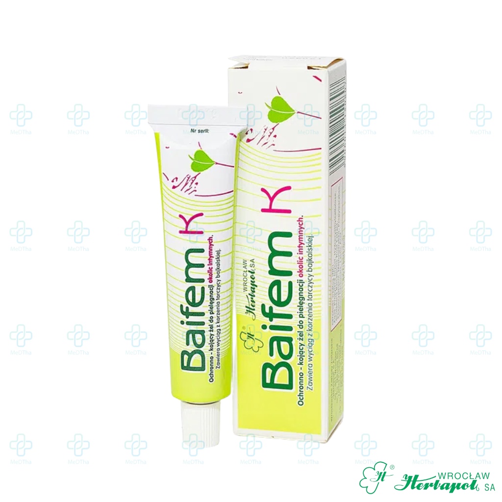 Baifem K - Gel Dưỡng Ẩm Hoàng Cầm, Bảo vệ, Dịu Nhe, Mẩn Ngứa, Da Cơ Địa, Chàm Sữa