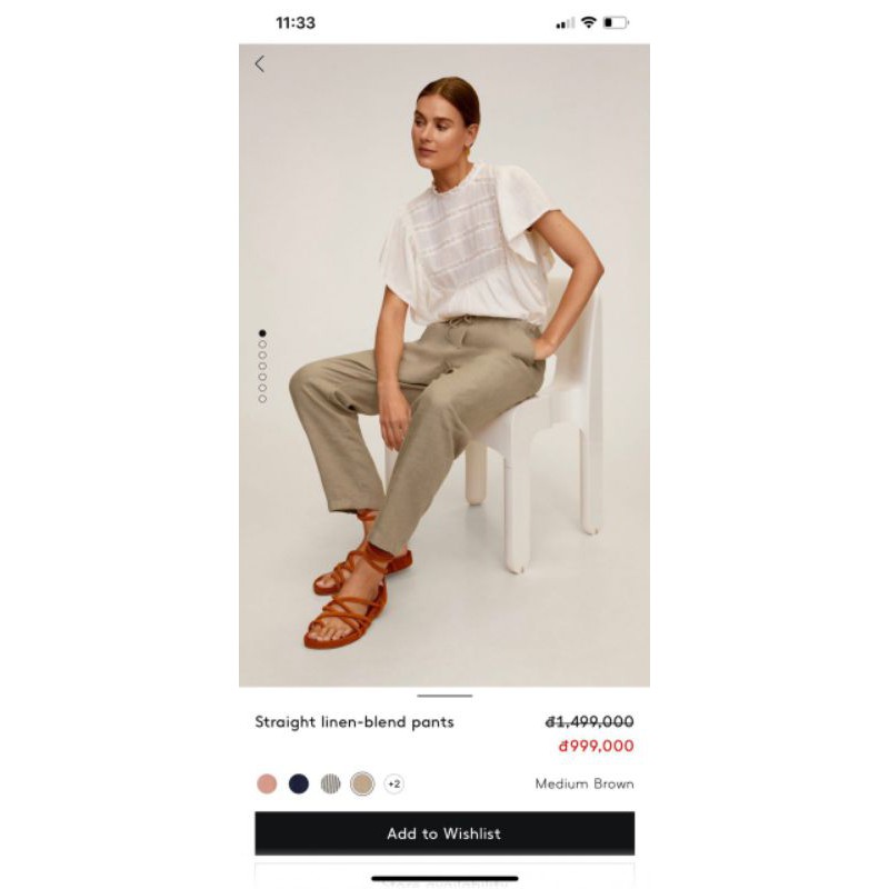 Quần nữ baggy linen