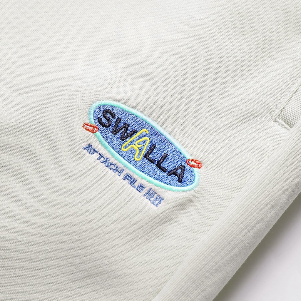 Quần jogger ống bo unisex SWALLA PAPERCLIP SWEATPANT - French Terry Fabric CAO CẤP - Màu WHEAT - LOCAL BRAND chính hãng