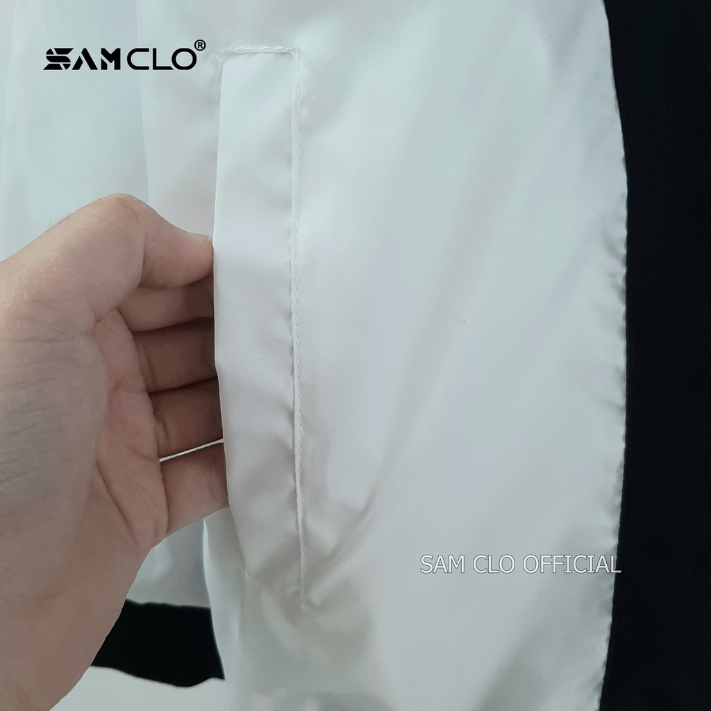 Áo khoác dù bomber 2 lớp nam nữ SAM CLO phong cách bóng chày form rộng unisex mặc cặp - couple in chữ INFEAT SỐ 5