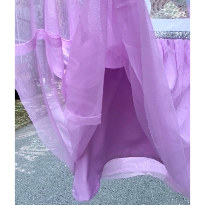 Đầm thun xuất xịn Tay Cánh tiên phối VOAN Đính KIM SA Ngựa Pony bé gái Cat & Jack 2-5T