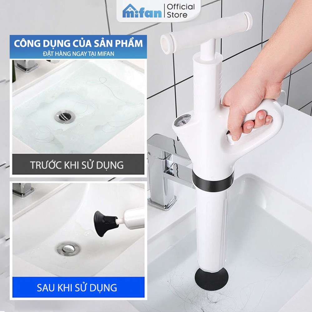 [FREESHIP] Súng Thông Tắc Bồn Cầu, Chậu Rửa Bát, Bồn Tắm - Mẫu Mới 2021 - Khí Nén AGT Cực Mạnh 8kg - Nhựa ABS Cao Cấp.