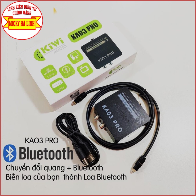 Optical Kiwi KA03 PRO, Bộ chuyển đổi âm thanh optical có Bluetooth KIWI- CHÍNH HÃNG
