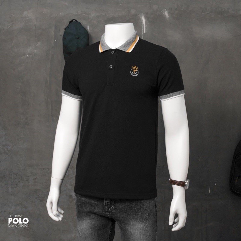 Áo thun ngắn tay có cổ nam chất cá sấu dày mát thêu logo kiểu dáng Hàn Quốc siêu đẹp