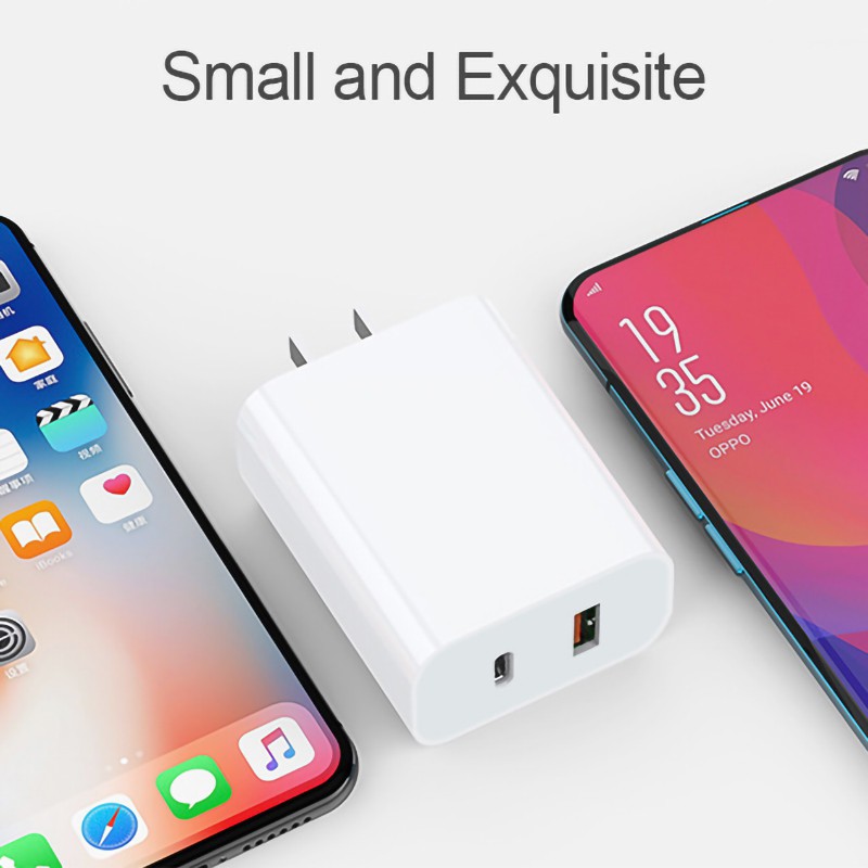 Bộ Sạc Nhanh 20w Pd Usb C Cho Iphone 12 Pro Xs Max 11 Xs Xr 18w Qc 3.0 + Pd