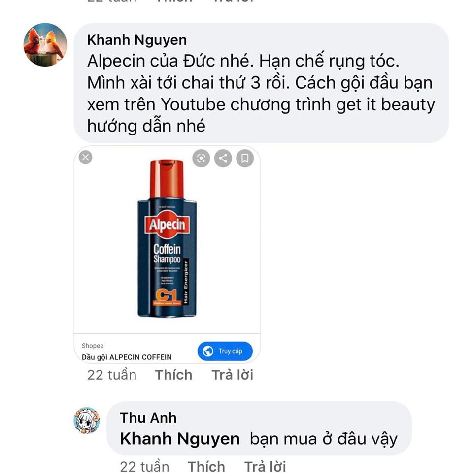 Bộ dầu gội & tinh dầu kích mọc tóc Alpecin