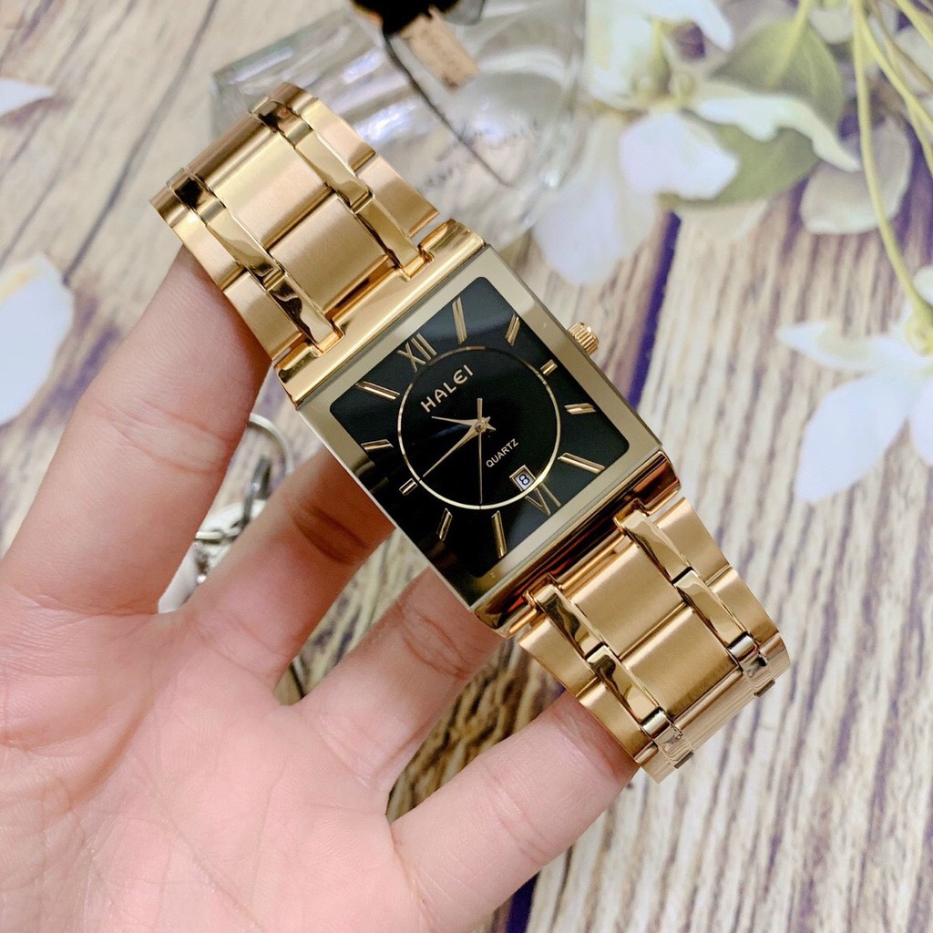 Đồng Hồ Nam Chính Hãng WWOOR Mặt Vuông Sang Trọng Có Lịch Ngày