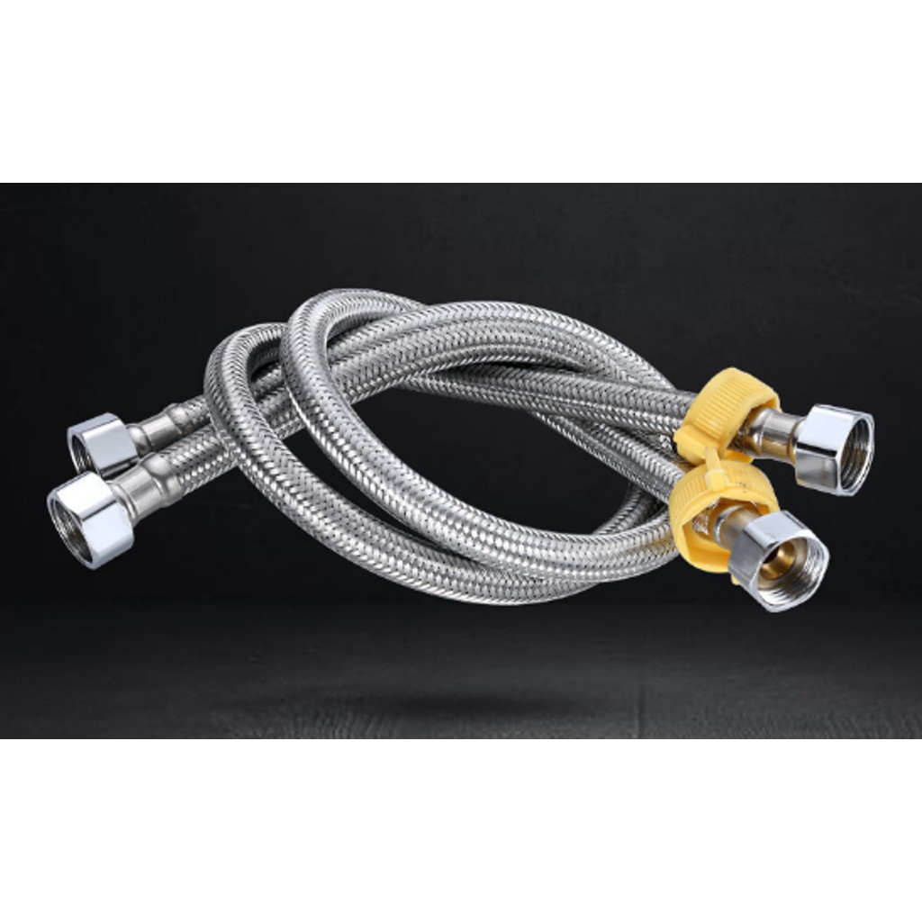 Dây cấp inox 2 đầu ống dùng cho bình nóng lạnh, vòi 2 lỗ - giá 1 dây cấp