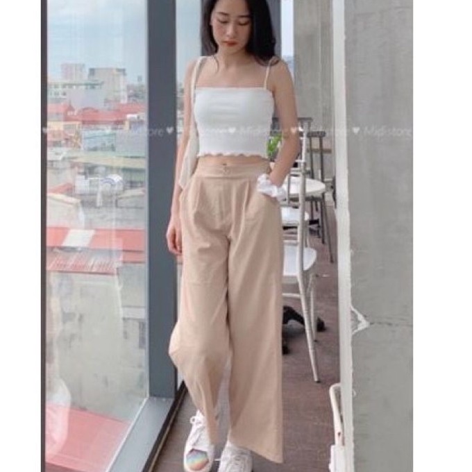 Quần đũi Nhật, ống rộng, dài,Lỡ - Quần culottes đũi ống rộng