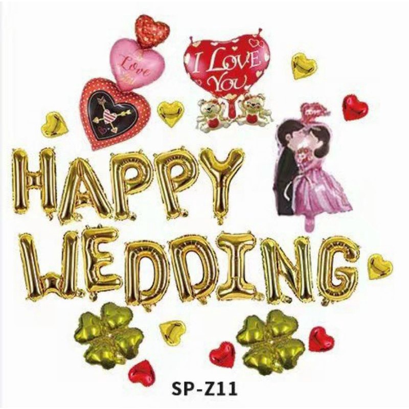 Set bóng trang trí đám cưới, phòng tân hôn