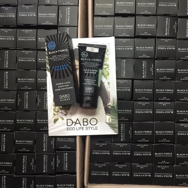 Sữa Rửa Mặt Cho Nam Da Dầu Mụn DABO Black Force Men Chính Hãng Hàn Quốc (Trắng da, khử mụn , sạch nhờn )