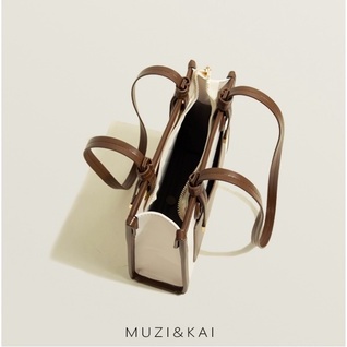 🌸Hàng Order🌸 Túi Xách Muzi&kai Chính Hãng Da Trơn Quai Da Đeo Kèm Gấu Trang Trí Sang Chảnh Nữ Tính 🌸 Quảng Châu