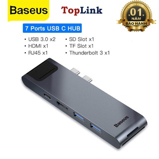 Mua Hub Đa Năng 7 In 1 Baseus Thunderbolt 3 HUB USB C Loại Kép-C 7in1 USB 3.0 Loại C HUB