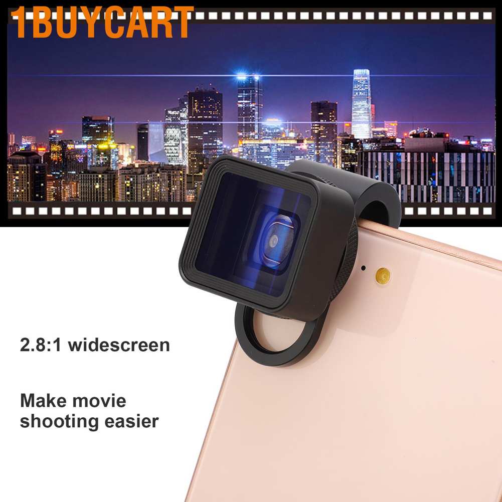 1buycart mobile phone lens camera Mobile Anamorphic Lens 1.55X Widescreen Deformation Filmmaking for Phones / IOS Pad