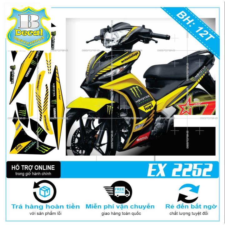 ( Quí khách vui lòng mang ra tiệm cho thợ dán ) Tem EX 2011 VÀNG ĐEN 2252 [Bi Decal]