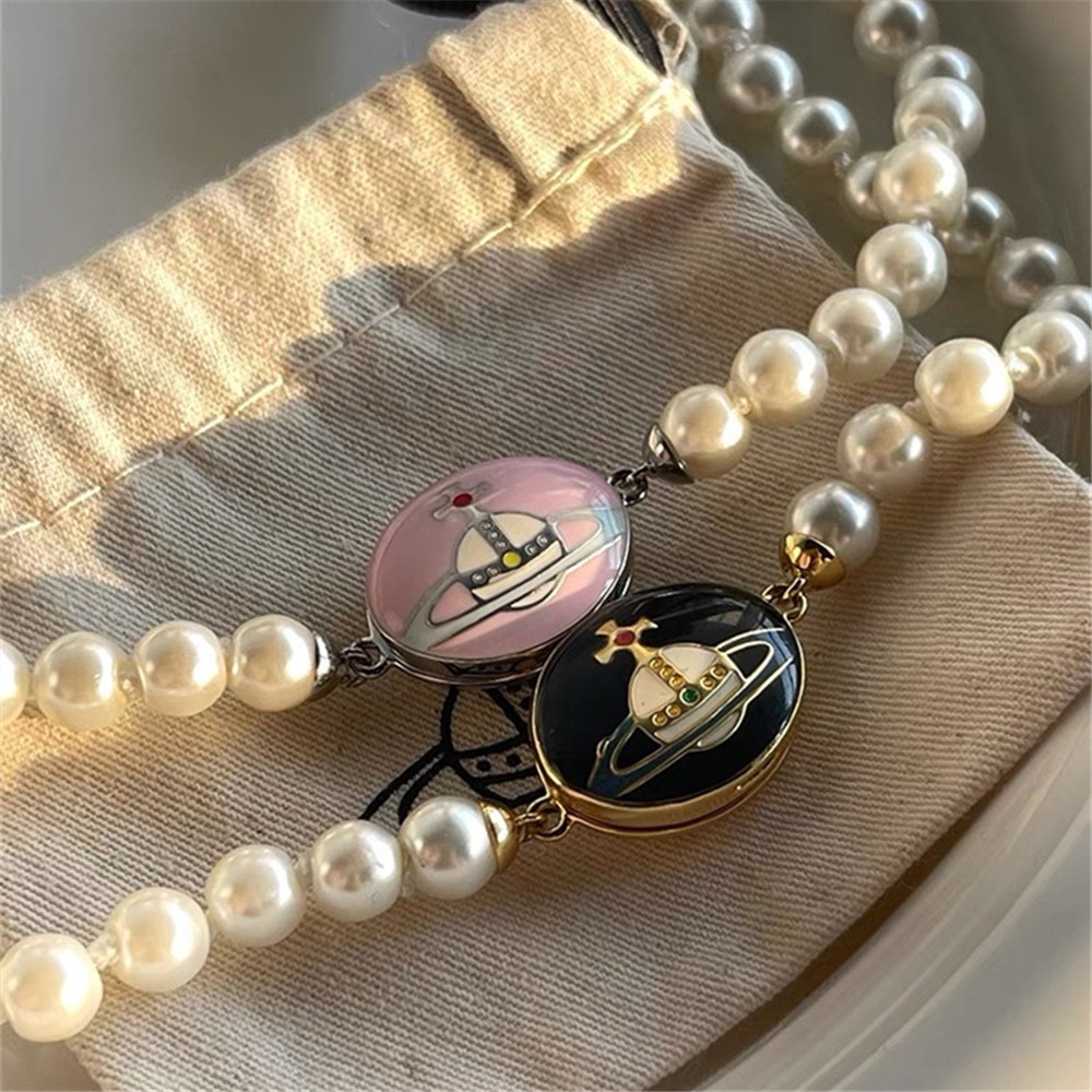 Vòng cổ Mặt Hình Hành Tinh Phối Ngọc Trai Thời Trang Xinh Xắn Cho Nữ