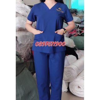 Đồng phục spa xanh dương