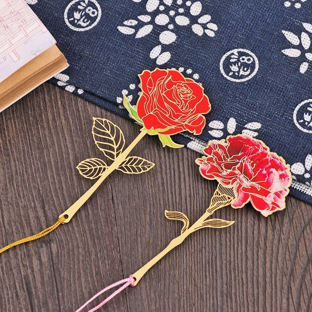 Lanfy Đánh Dấu Trang Sách Bằng Đồng Thau Hình Lá Sen Tua Rua Phong Cách Trung Hoa