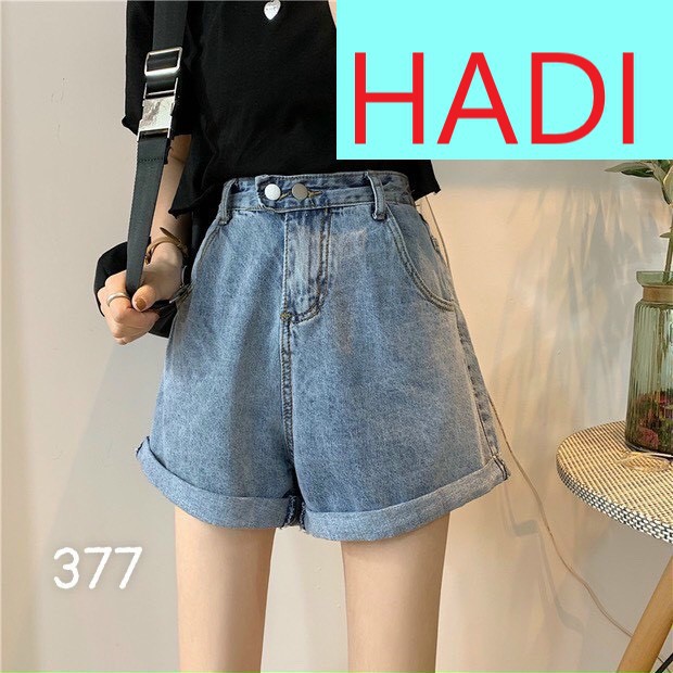 [ CÁI GẬT ĐẦU ] QUẦN JEAN NGỐ LỬNG NỮ 2 NÚT NGANG MÀU XANH NHẠT LAI CUỐN FORM RỘNG RÃI MÁT MẺ CAO CẤP HADI ĐỦ SIZE