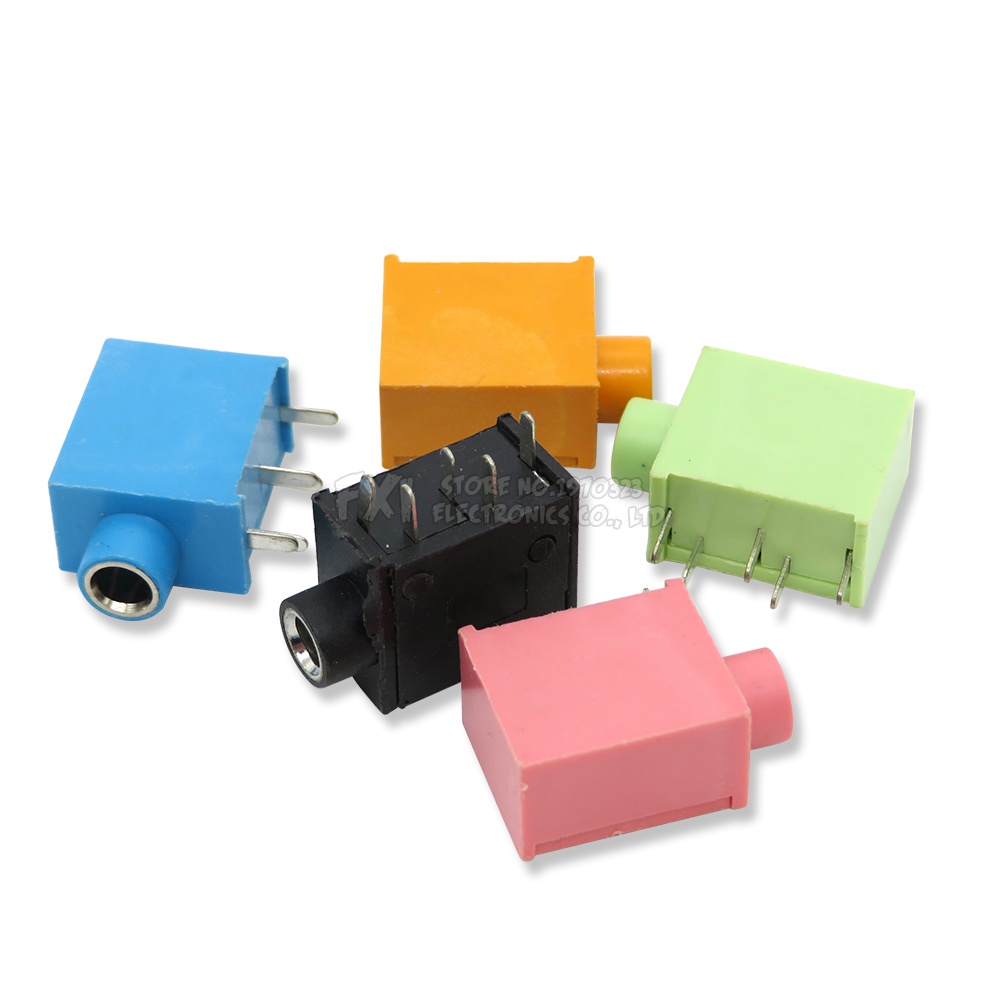 Set 10 Đầu Nối Ổ Cắm Tai Nghe PJ-215 PJ-325 3.5MM Chuyên Dụng Cho Audio video 5PIN