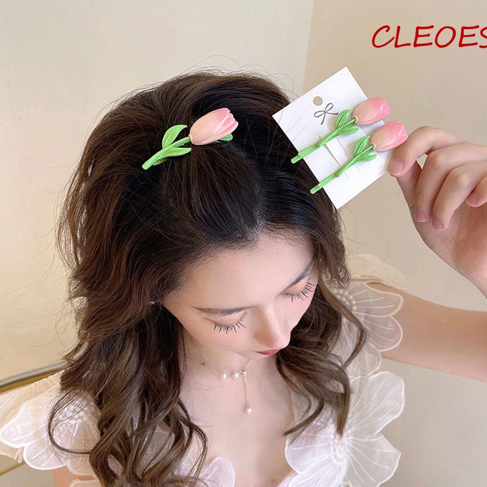 Kẹp Tóc Hình Hoa Tulip Đơn Giản Dễ Thương Cho Nữ