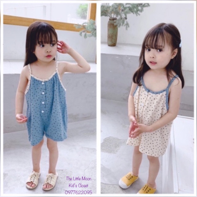 Jumpsuit đũi Nhật size 80-120 (1-5/6y)