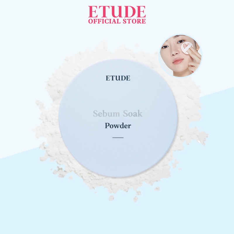 Phấn phủ kiềm dầu Etude Sebum Soak Powder trang điểm loại bỏ bã nhờn 9.5G
