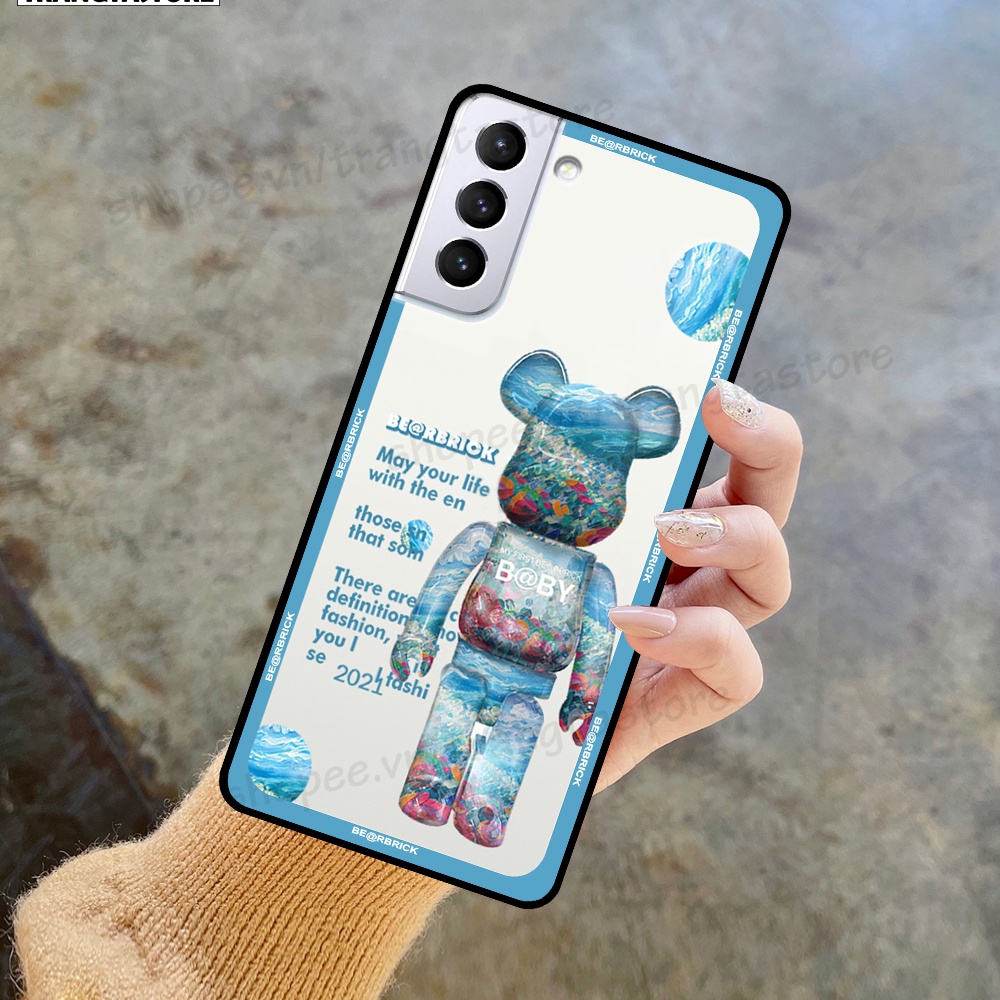 Ốp lưng Samsung S21 5G / S21 Plus 5G / S21+ 5G / S21 Ultra 5G / S21 FE 5G in hình gấu Bearbrick,Mountain,xanh,đen,đỏ giá