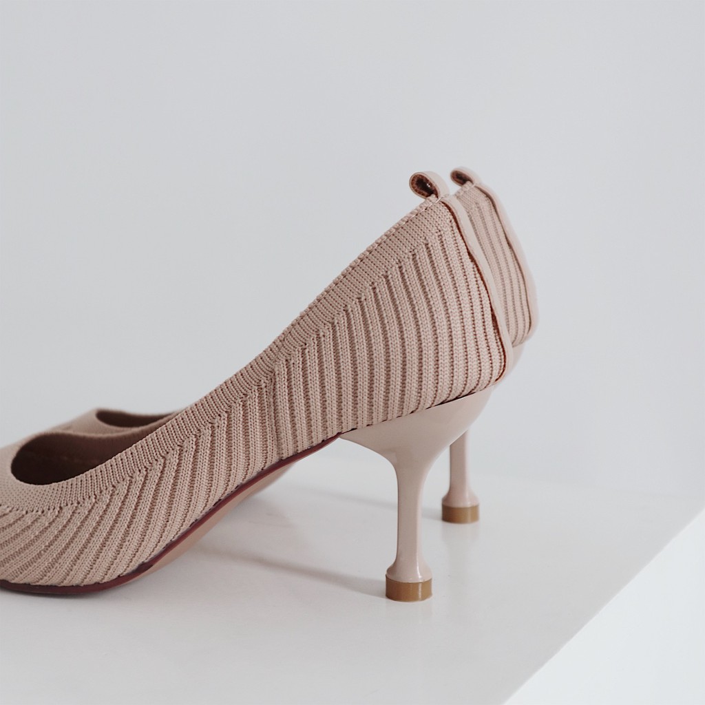 Giày cao gót vải Tweed - Tweed Pointy Heels