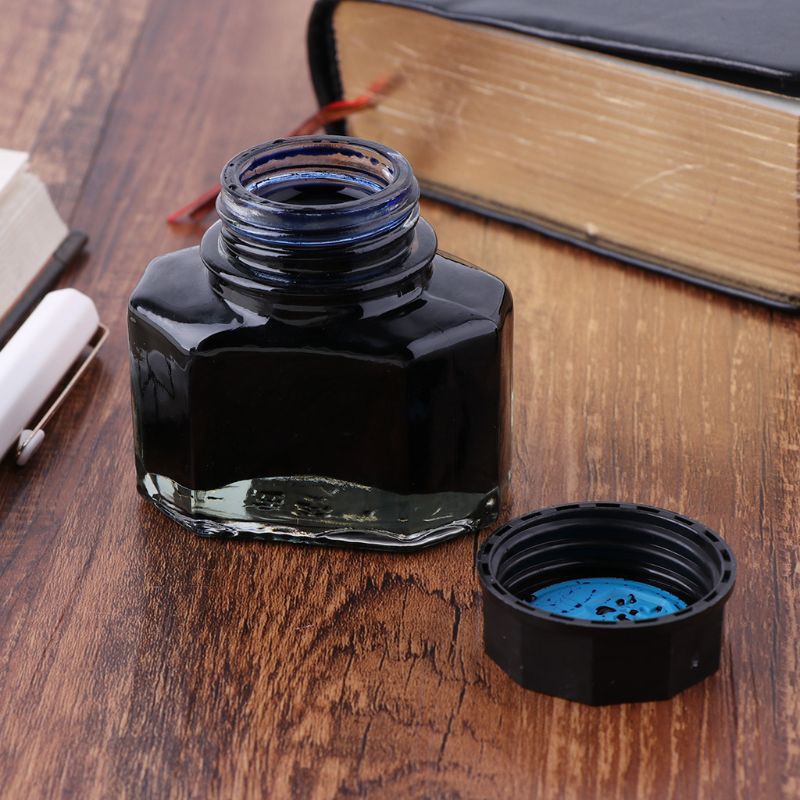 Lọ Mực Bút Máy 50ml Bằng Thủy Tinh Chất Lượng Tốt