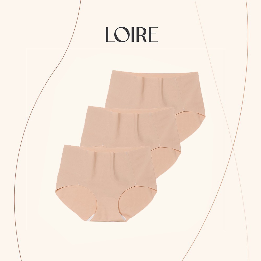 COMBO 3 Quần Lót Su Đúc Không Viền May Lưng Cao LOIRECHIC QSD03 - Màu Da