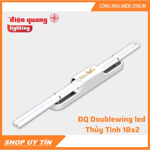 Bộ đèn Led Doublewing Điện Quang ĐQ Thủy Tinh 18x2 Hàng Chính Hãng