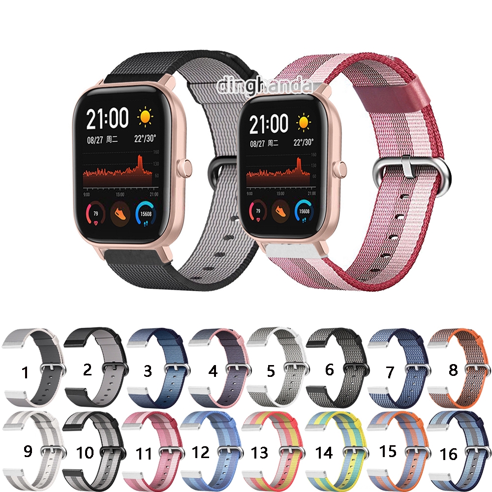 Dây đeo bằng sợi nylon cho đồng hồ thông minh Huami Amazfit GTS 2e GTS2 mini GTS3