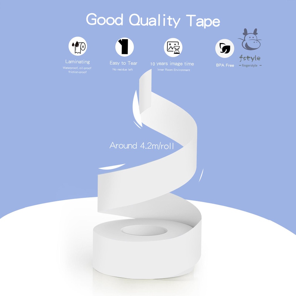 Cuộn băng keo giấy trong suốt chống thấm nước/ dầu tiện dụng cho máy in/ văn phòng/ gia đình L1