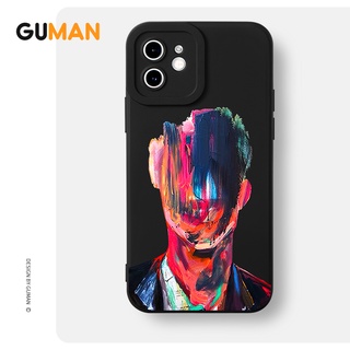 Ốp lưng GUMAN mềm nam ngầu màu đen dễ thương đẹp cho iPhone 17 16 15 14 13 12 11 Pro Max SE 2020 X XR XS 8 7 6S 6 Plus kute XYB929