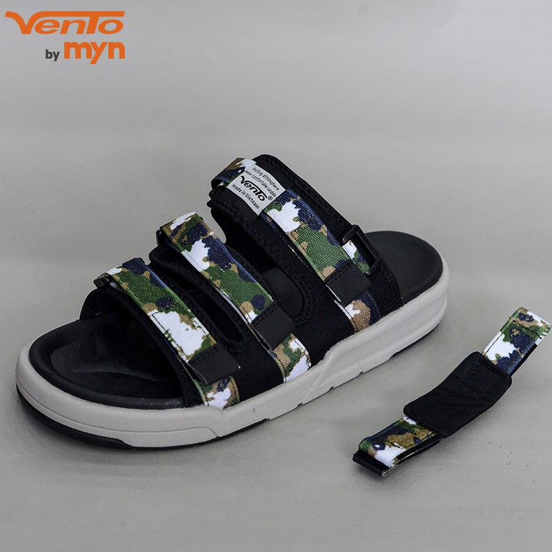 [Mã SKAMLTSM9 giảm 10% đơn 99K] [Freeship] Sandal Vento Nam Nữ 3 quai 1001 Camo Xanh lá - tháo quai sau thành dép