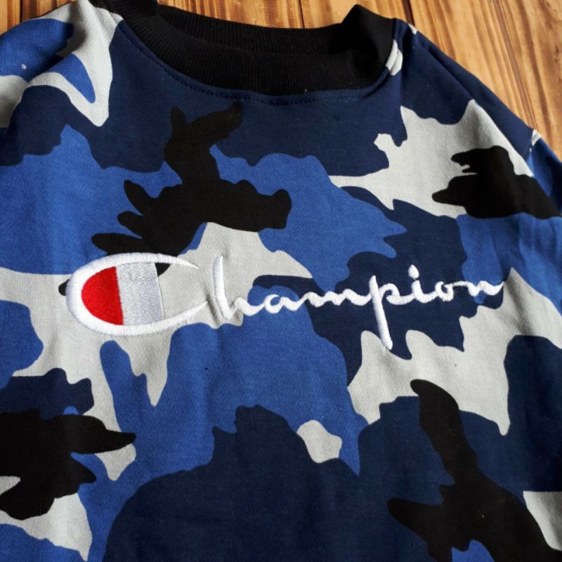 Áo Thun Tay Ngắn In Chữ champion Họa Tiết Rằn Ri Cá Tính | BigBuy360 - bigbuy360.vn