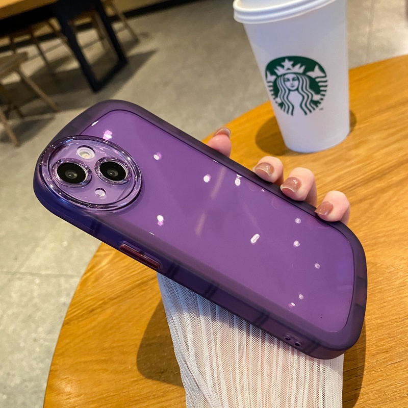 Ốp Điện Thoại Trong Suốt Thiết Kế Ống Kính Tròn Nhiều Màu Xinh Xắn Cho IPhone 12 13 11 Pro Max X Xs Max Xr 7745
