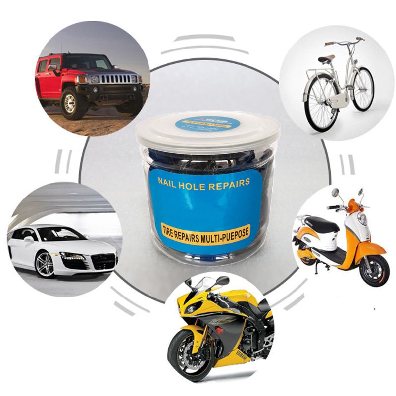 Bộ 200 Miếng Vá Lốp Xe Hơi / Xe Máy Không Ruột Hình Nấm Tiện Dụng