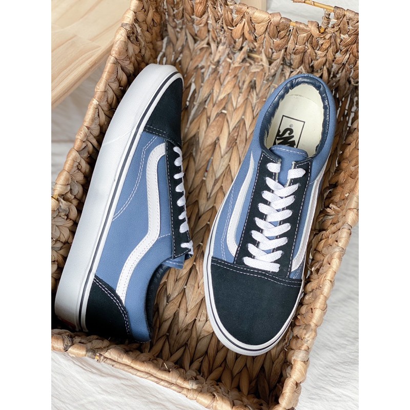 Giày Sneaker [REAL] Vans-Old-Skool-Navy-VN000D3HNVY