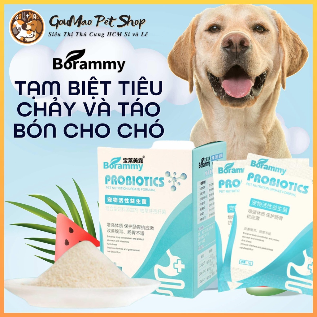 [Chính hãng] Men vi sinh, tiêu hóa cho chó mèo Borammy Probiotics phòng ngừa, hỗ trợ  các bệnh đường ruột